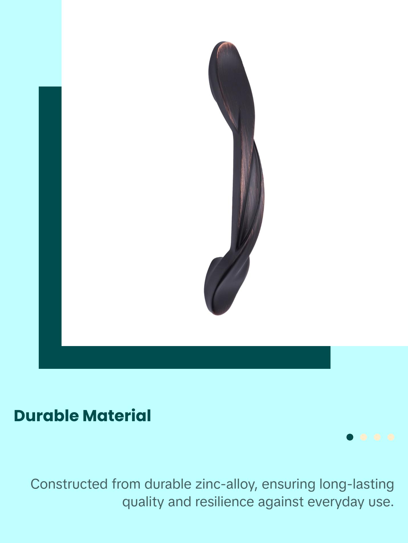 AmazonBasics Twisted Cabinet Handle, 4.5" Length (3" Hole Center), Oil Rubbed Bronze