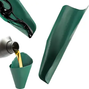 Foldable Flexible Oil Change Funnel - Spill-Free Auto Funnel with Large Capacity, Easy to Clean & Store, Multi-Use Car Care Tool for Oil Filling/Draining, Fits Lawnmowers, Motorcycles, Snowplows, Trucks & Vehicles