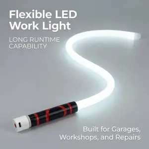Bendable LED Flashlight Stick, 27" Flexible LED Work Light, High Lumen Magnetic Inspection Light, Rechargeable 7-Hour Runtime, Super Bright Light