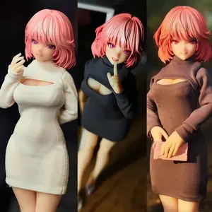 1/12 Female Soldier Snail Shell Aileen God Punishment Open Chest T-shirt Bottom Dress Accessories For 6in Action Figure Model