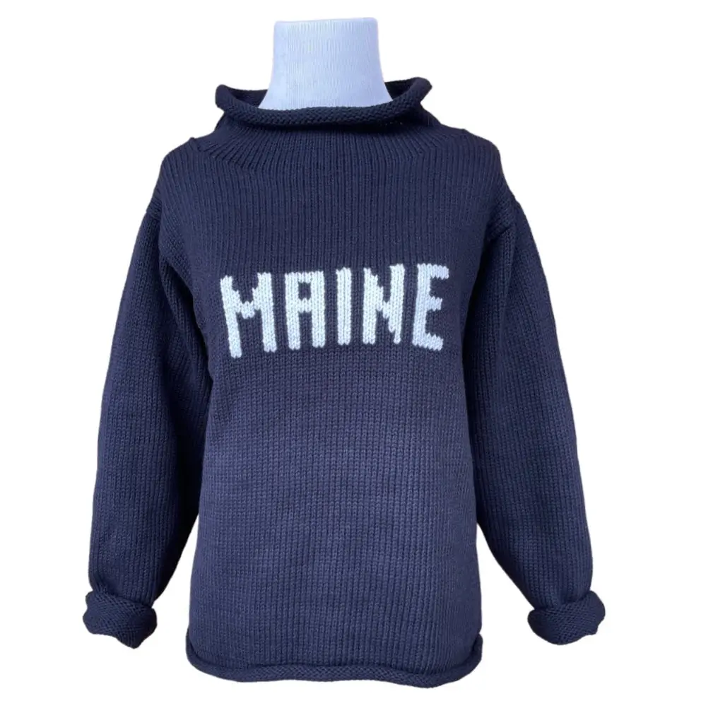 Ladies Navy Maine Sweater (Classic Fit) (Size XS)