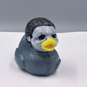 Funny Duck Ornament, Resin Decoration for Home Bedroom Living Room, Christmas Halloween Gift, Fun Theme Decorative Item