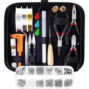 Jewelry Making Supplies Kit with Tools, Wires, Findings for Jewelry Repair and Beading