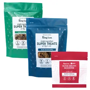 King Lou Longevity Bundle - Whole Duck Feet, Duck Breast Jerky, & Bone Broth Booster for Joint, Immune, & Dental Health in One Package