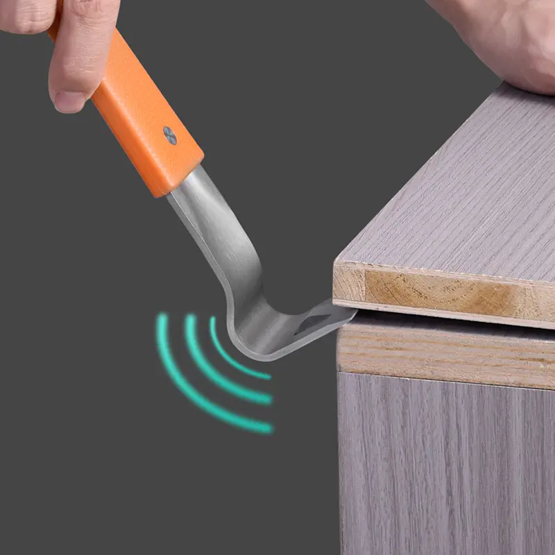 IMBOT Multi-Functional Crowbar - Premium Stainless Steel Woodworking Hand Tool with Built-In Nail Puller, Scraper Edge - Rust-Resistant Durable Hardware for Door Installation, Timber Framing, DIY Repair Pros