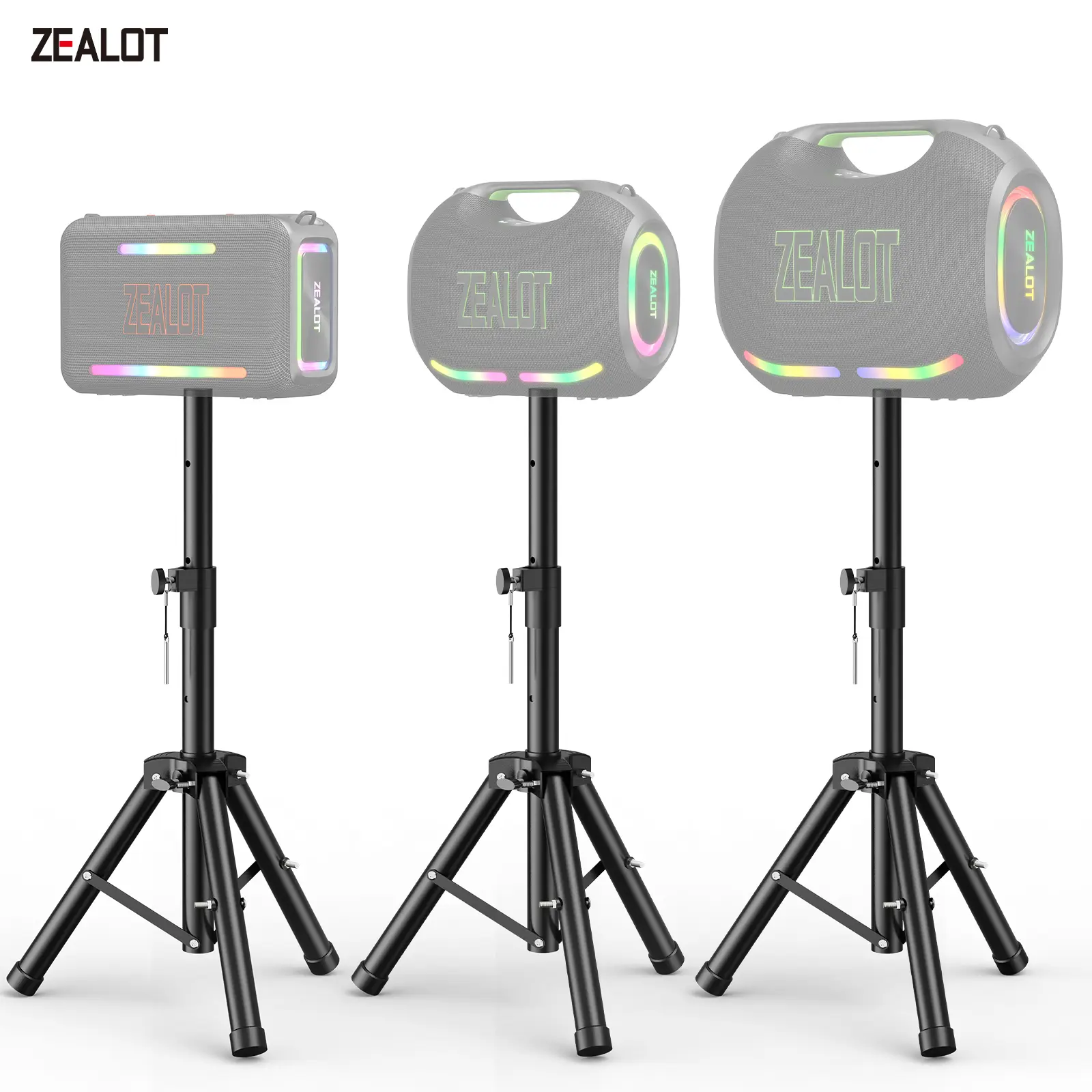 【ZEALOT】A speaker tripod stand compatible with ZEALOT-ZE01/ZEALOT-ZE21/ZEALOT-S95 speakers Black Headphone Accessories