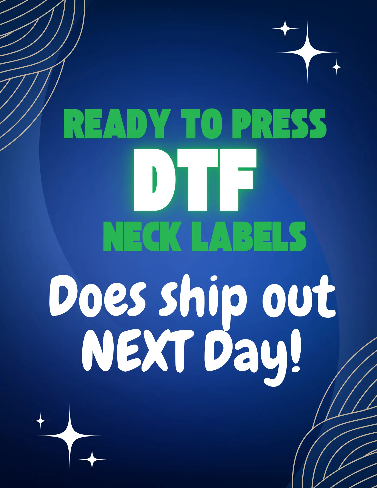 Ready To Press Custom Neck Tag-less Labels