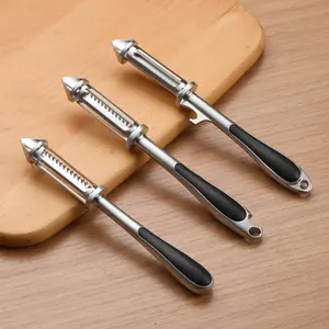 Zinc Alloy 3 in 1 Peeler Multifunctional Kitchen Tool for Potato Fruit Vegetable Peeling Shredding