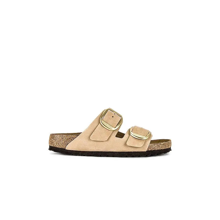 BIRKENSTOCK Arizona Big Buckle Sandal in Sandcastle Nubuck BIRKENSTOCK Arizona Big Buckle Sandal in Sandcastle Nubuck