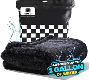 Neatly Twisted-Loop Car Drying Towel – 2025 XL Upgrade 28"x36", 1300GSM Premium Microfiber for Fast & Streak-Free Drying