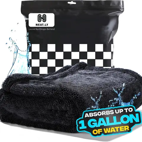 Premium Car Wash Microfiber Towel - 2025 1-Pack 36x38 in Extra Thick Twisted-Loop 1300GSM, Fast Streak-Free Drying, Car Cleaning Supplies for Detailing Tools