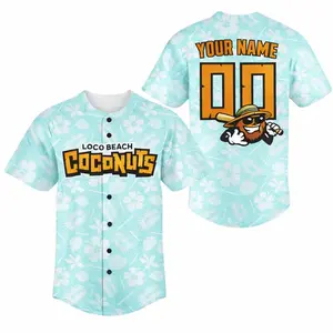Personalized Coconuts Baseball Jersey – Custom Name Coconut Game Day Beach Team Fan Shirt Loco Tropical Style