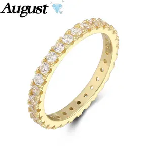 Cubic Zirconia Love Ring - 3mm Stackable for Women