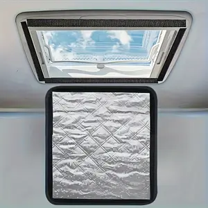 1 RV Reflective Vent Shade with Foil Surface - Foldable Insulated Sunshade Cover for RV, Camper and Trailer Roof Vents