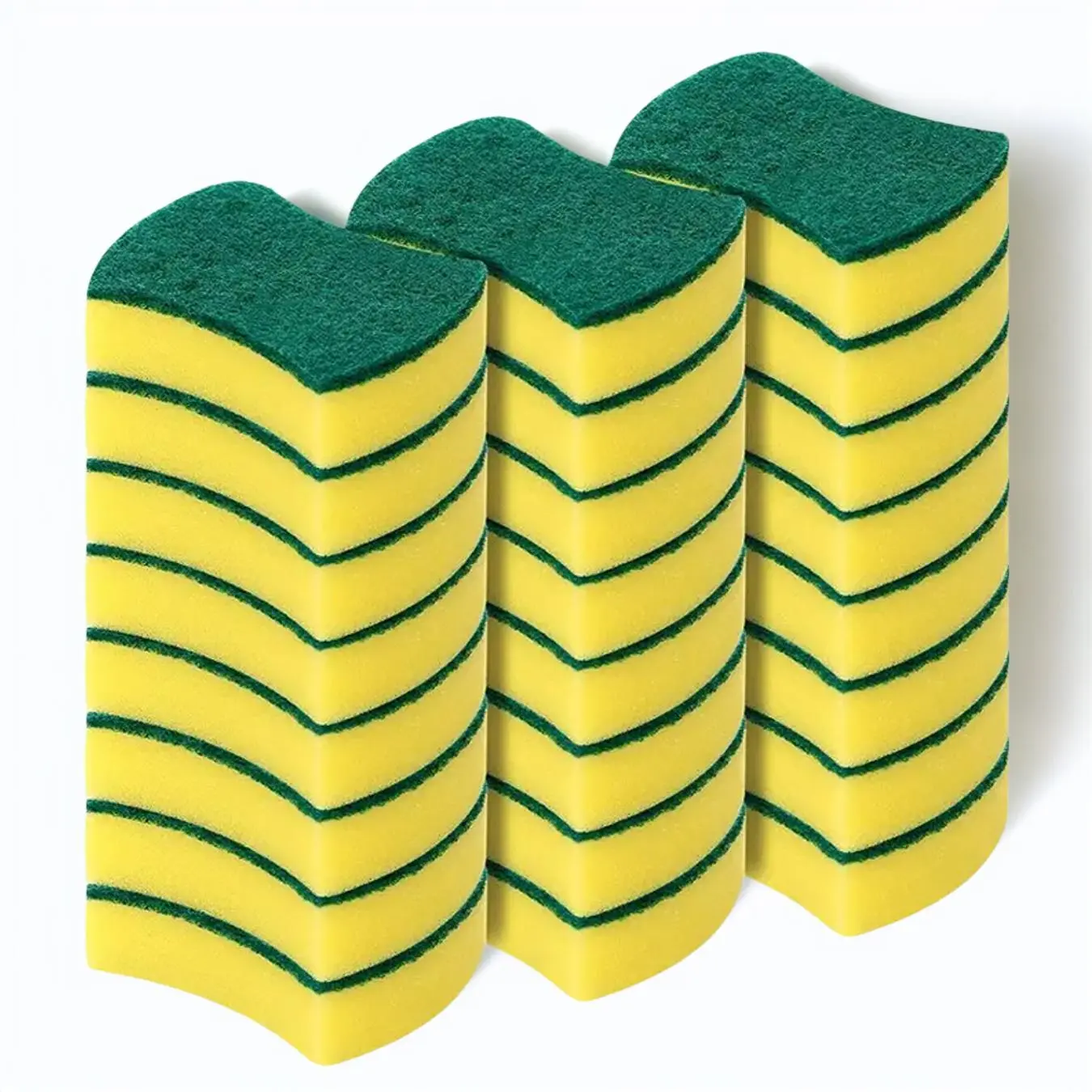 Kitchen Cleaning Dishwashing Sponge, 12Pcs Dish Towel, Scouring Pad, Home Eco-Friendly Anti-Scratch Dishware ScrubberCarrie-