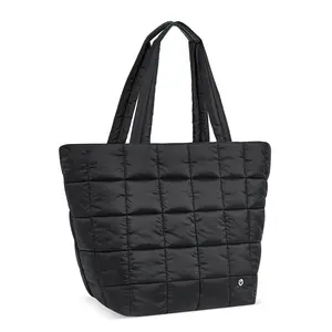 [Large Version]WESTBRONCO TikTokShopBlackFriday Large Puffer Women Tote Bag Quilted Shoulder storage Bag Nylon Top Handle Handbag For School,Gym,Work,Travel Outdoor bag for fall