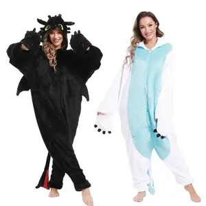 Cartoon pyjamas for adult women Men Animal pajamas How to train your toothless pajamas dragons RPG clothing women's casual clothing Nightwear Sea
