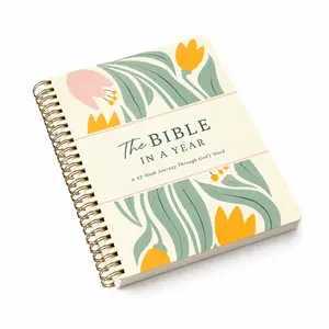 Bible Study Journal for Women, 52 Week Scripture Reading Plan and Devotional Workbook, Daily Reflection & Prayer Tracker, Spiral Bound Christian Faith Journal
