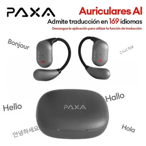 PAXA KC09 with Support 169-Language Translation Wireless Headphones with Electroplated Ear Hook Design- Comfortable, Great Sound, Bluetooth 5.4 FlashConnection, Wireless Earbuds for Music and Calls