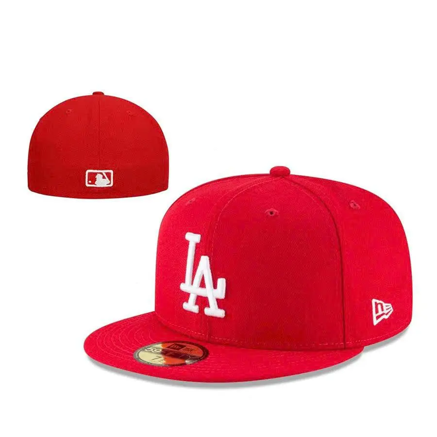 New Era Los Angeles Dodgers 59FIFTY Baseball Cap – Black Fitted MLB Hat, Embroidered Team Logo, Flat Brim Streetwear Style