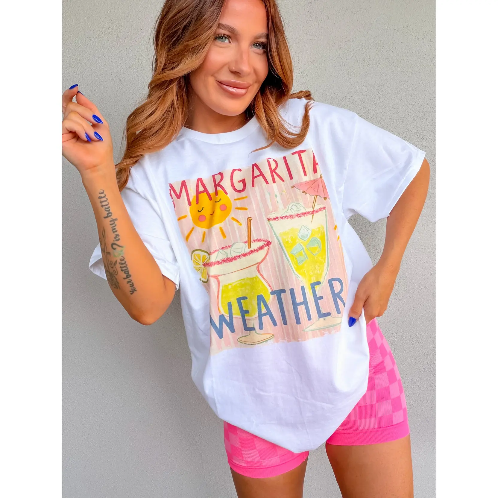 Watercolor Margarita Graphic Top