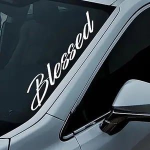 2D flatXTRAYXRAY Blessed Windshield Banner Sticker Car Decal Window Bumper Decal Sticker Suitable for Cars, Trucks