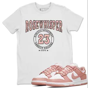 Varsity College Sneaker Shirt To Match Dunks Rose Whisper