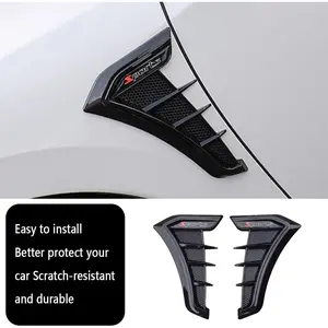 2pcs Universal Car Fender Vent Cover Trim Decals - Scratch-Proof, Self-Adhesive Car Exterior Decorative Stickers, Baffles/Guard/Friction Strips for Most Vehicles, Car Decals, Most Cars