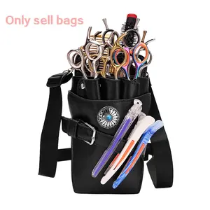 Hairdressing Tool Storage Bag, Durable PU Leather Hairdressing Tool Storage Bag, Professional Hair Styling Tool Organizer for Salon & Barber Shop