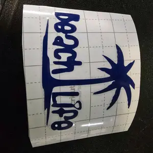 Beach Life Decal - Original Palm Tree Design with Wave Pattern, Ideal for Home Decor and Personalization