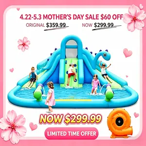 COSTZON Mini Bounce House, Inflatable Bounce House w/Blower, Inflatable castle for Backyard, Outdoor, Party Gift for kids children，
