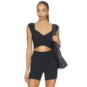 Free People x FP Movement Breathe Deeper Cami Top in Black