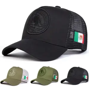 Unisex Mexico Flag Embroidered Camouflage Baseball Cap Mesh Hat Outdoor Sport Adjustable Sunscreen Leisure Hat Spring Autumn Travel Tourism Beach Vacation