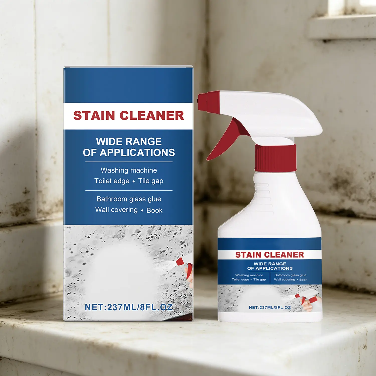 Multipurpose Cleaning Spray for Walls Tile Gaps Bathroom Ceiling and Household Surfaces Removes Stains Dirt Buildup and Refreshes Surfaces