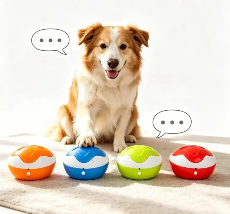 Dog Interpreter Talking Button Set - Customizable 10-Second Voice Recording Interactive Toy for Training & Bonding, Durable Pet-Safe Dog Accessory for Mental Stimulation