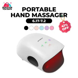 CINCOM Portable Hand Massager, Cordless, Advanced Airwave Technology, Customized Mode & Heating Function, Long-Lasting Battery Life, Auto-Off Feature, Perfect for Daily Relaxation, Comfort, White, Ideal Gift for Christmas & Birthday,summerwins,father'sday