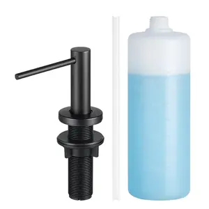 VEVOR Soap Dispenser for Kitchen Sink,  Stainless Steel Built in Sink Soap Dispenser with 17OZ Refillable Bottle, Countertop Dish Soap-Dispenser with 360° Rotation Pump Head, for Kitchen Bathroom