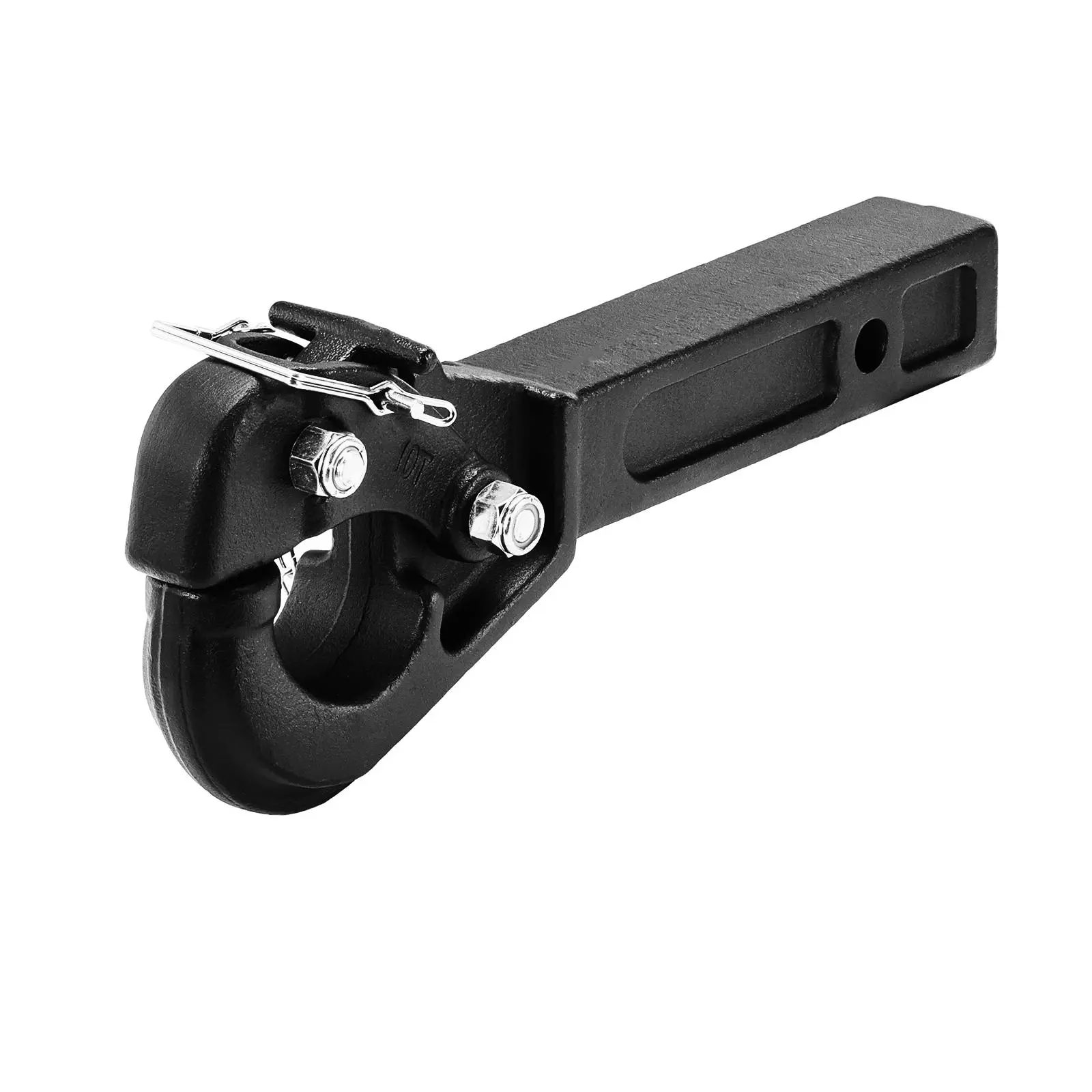 【Summerfinds】VEVOR Pintle Hook, 20000 lbs Towing Capacity, Pintle Hitch Receiver for 2-inch Hitch Hook Military Receiver, Fits 2.5 to 3-inch Lunette Ring, 15.6-inch Length, Black Powder Coat, for Various Trailers