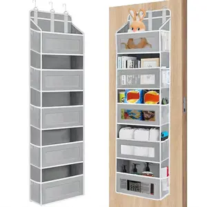 Hanging door storage rack, Closet storage rack, Multifunctional Storage Rack - Five-layer suspended storage rack with five large pockets, anti-tilt design, load-bearing capacity of 44 pounds, suitable for bedrooms, bathrooms and storage rooms