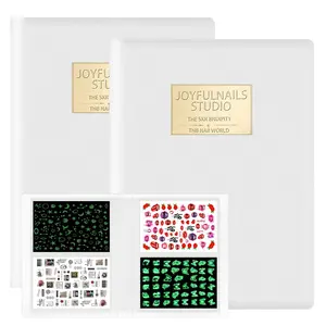 1 Pc (80-Slot) Nail Sticker Book for Collection,Cute Nail Art Sticker Organizer,Ins-style Minimalist Design,Frosted Hard Cover,Empty Sticker Organizer,Translucent PP Material,Nail Sticker Storage Album,Joyfulnails Studio Nail Sticker Book