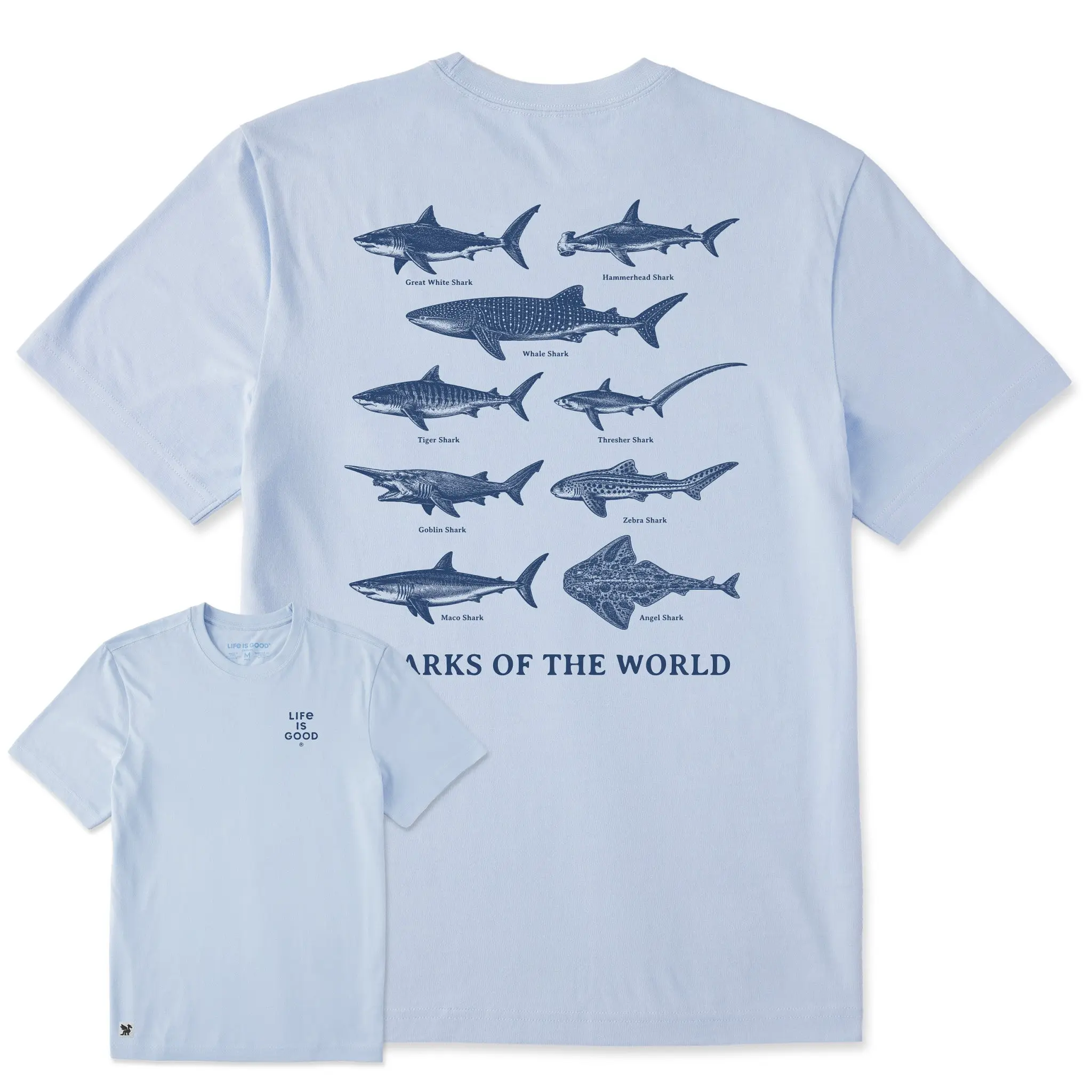 Men's Sharks of the World Short Sleeve Crusher Tee