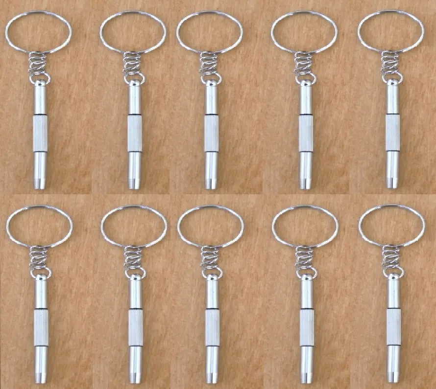 10 Pcs New 3 in 1 Mini Glasses Sunglasses Eyeglasses Screwdriver Tool For Cell Phone Watch.. Repair Kits With Key Chain Holder