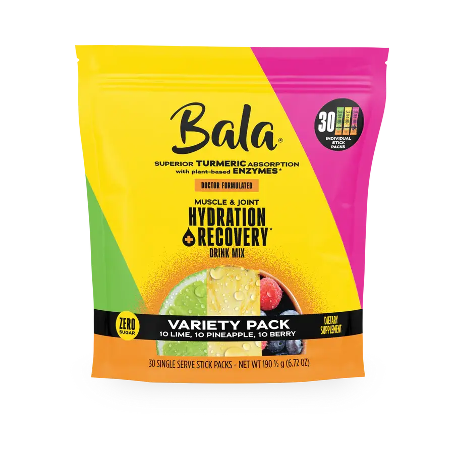 Bala Electrolyte Drink Mix – Zero Sugar Hydration Powder with Turmeric & Trace Minerals | Energy, Recovery & Total Body Wellness