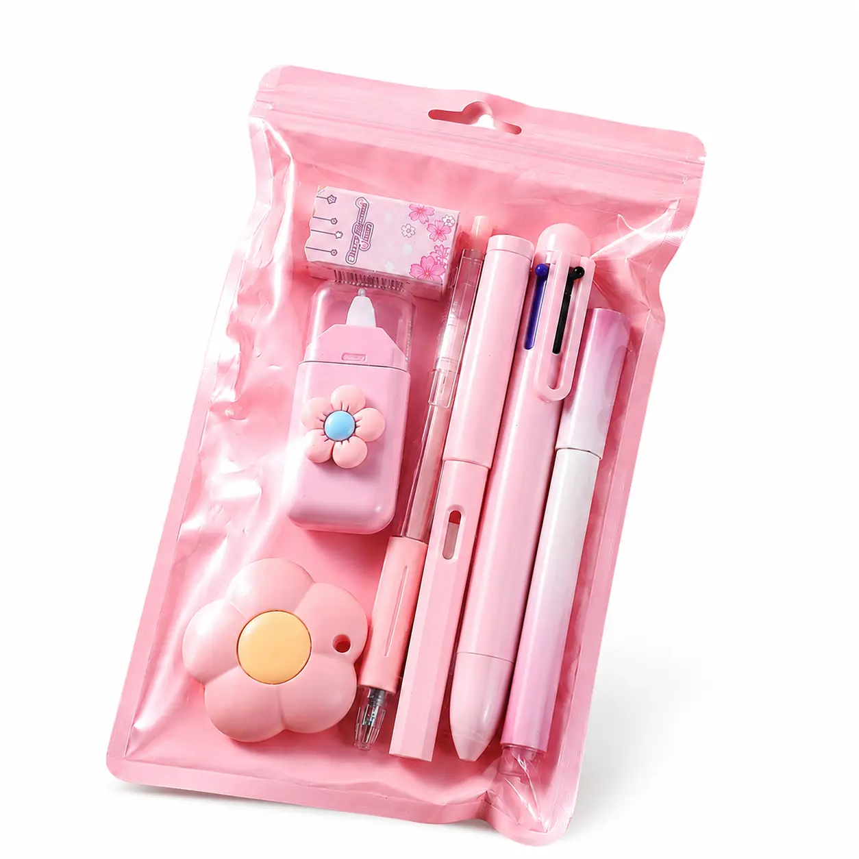 Cute Stationery Set for Students, Back to School Supplies Kit with Multicolor Pen, Gel Pen, Correction Tape, Eraser & Writing Accessories, Aesthetic School Office Supplies for Study, Classroom & Desk Essentials