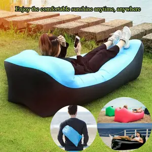 Outdoor Inflatable Sofa, Quick Inflate Foldable Relaxation Couch, Portable Lightweight, Thick Oxford Fabric, 3-Second Inflation, Modern Cloud Couch