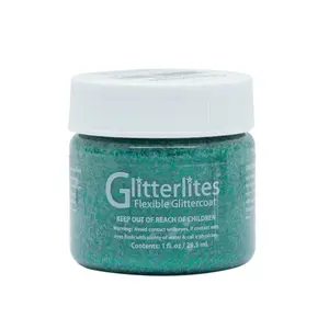 Angelus Glitterlites Paint - Emerald, Flexible Glitter Paint For Leather Shoes, Will Not Crack Or Flake Off