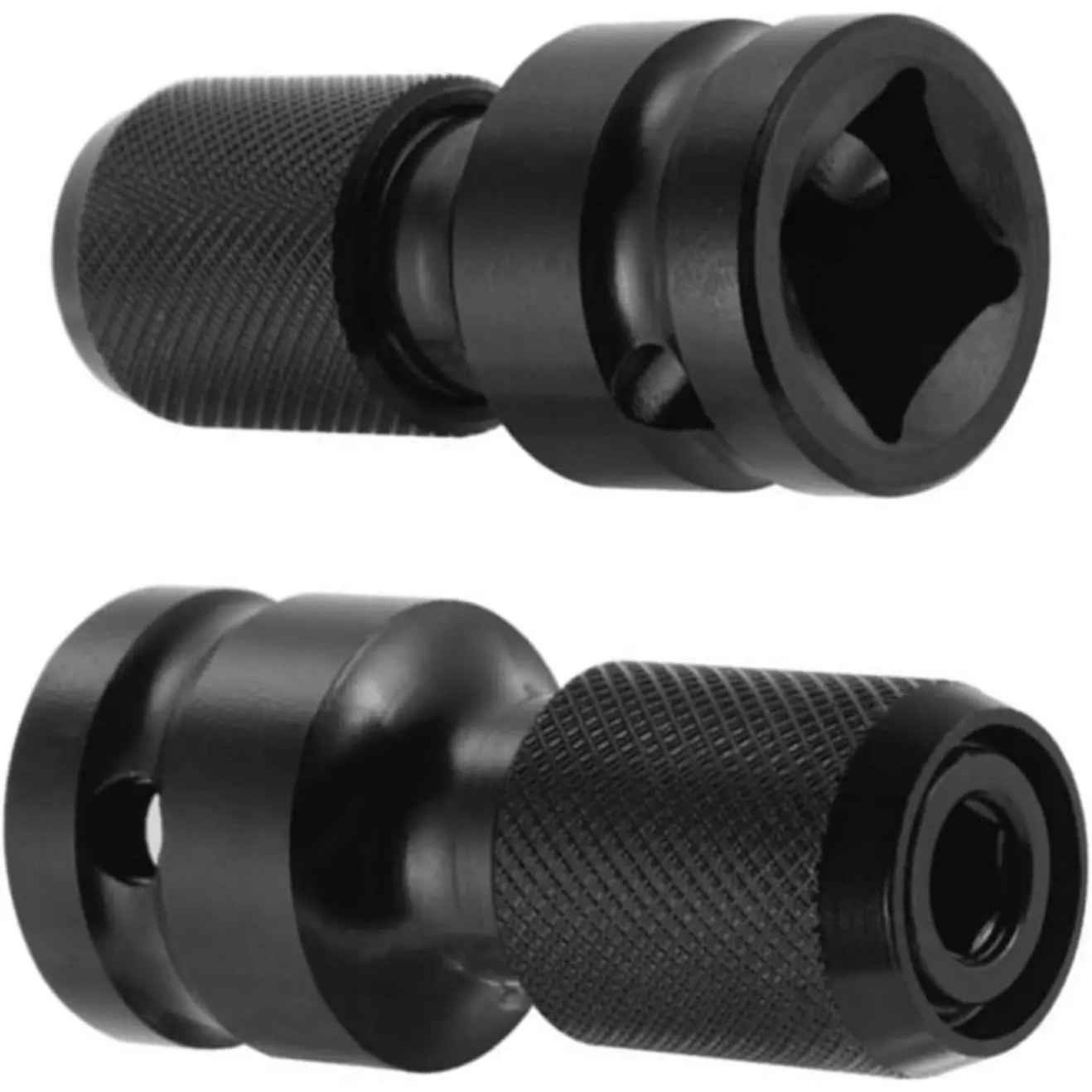 2 Pcs Drill Socket Adapter - 1/2 Inch Square Drive to 1/4 Inch Hex Shank Impact Wrench Adapter with Quick Release Chuck Converter for Impact Ratchet Wrench and Screwdriver Bit Holding Socket