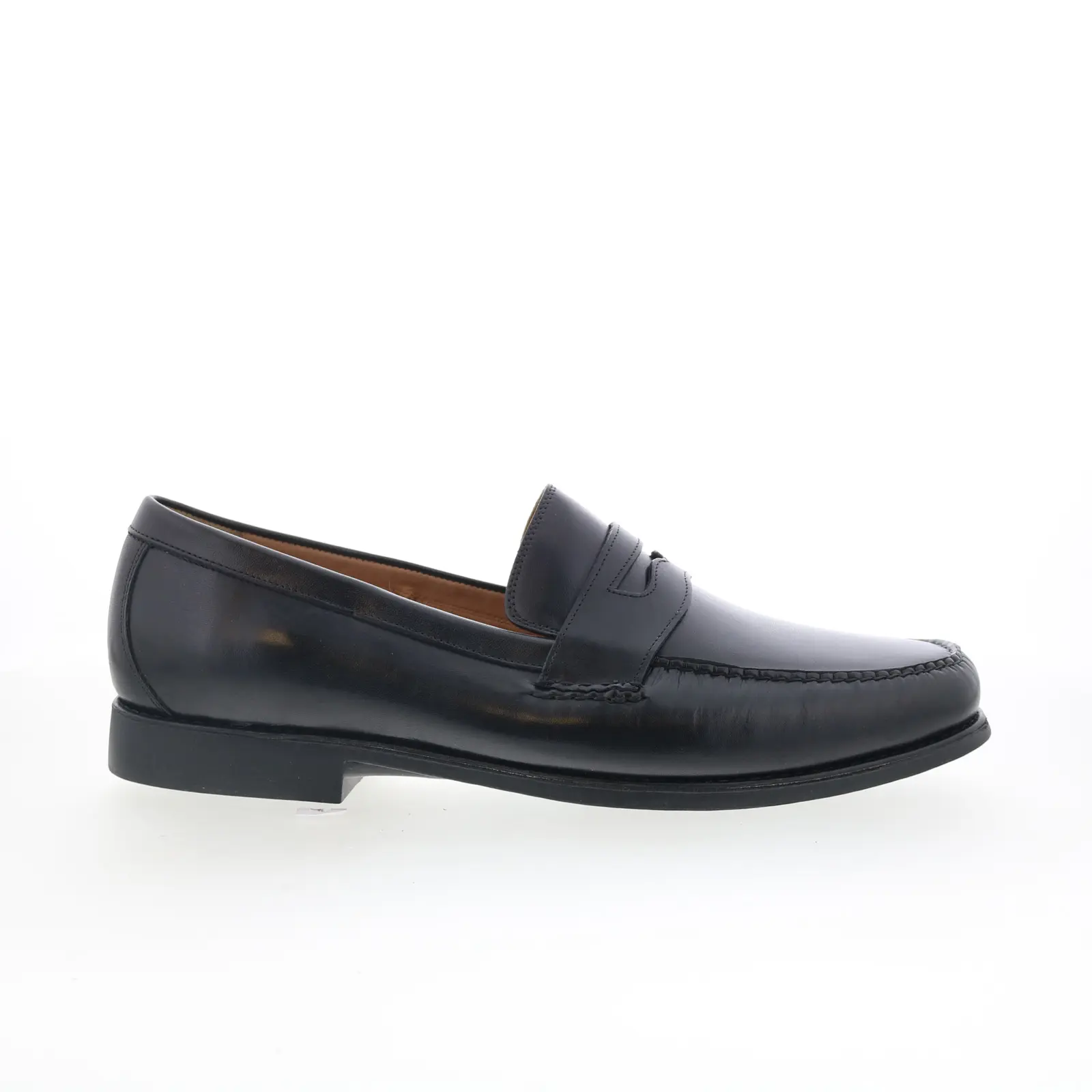 Johnston & Murphy 20-7795 Mens Black Wide Loafers & Slip Ons Penny Shoes