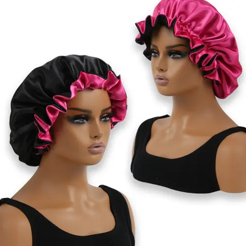 Unisex Silk Satin Bow Hat, Casual Comfortable Sleep Cap, All Seasons Fitted Design, Hair Protection Headwear, Sleeping Cap