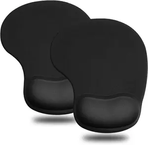 Ergonomic Mouse Pads with Comfortable Gel Wrist Rest Support and Smooth Cloth, Non-Slip PU Base for Easy Typing Pain Relief Durable and Easy to Clean